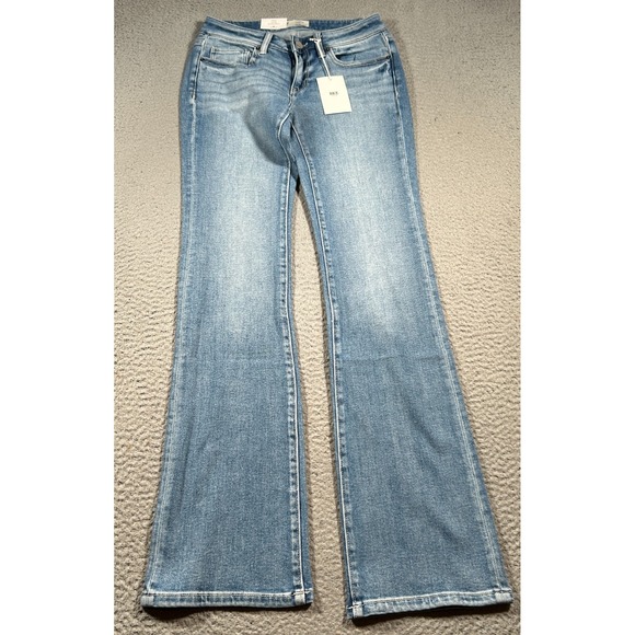 BKE Stella Jeans Womens 26L 26x34 Medium Wash Bootcut Slim Fit Low Rise Stretch - Picture 1 of 10